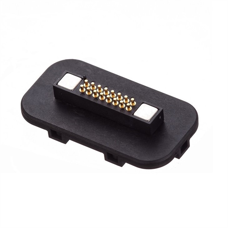 Penyambung Tanpa Solder Pin Pogo Emas Bersalut Magnet