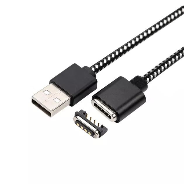 Kabel Pengecas Pin Pogo Magnet USB 4Pin