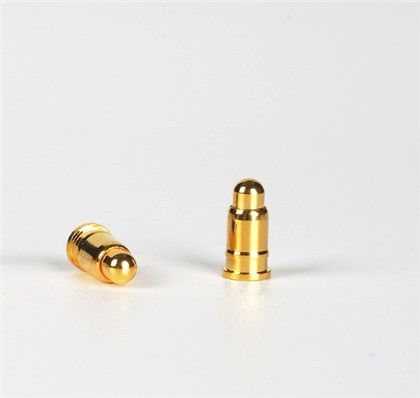 Pin Pogo Saduran Emas bermuatan spring